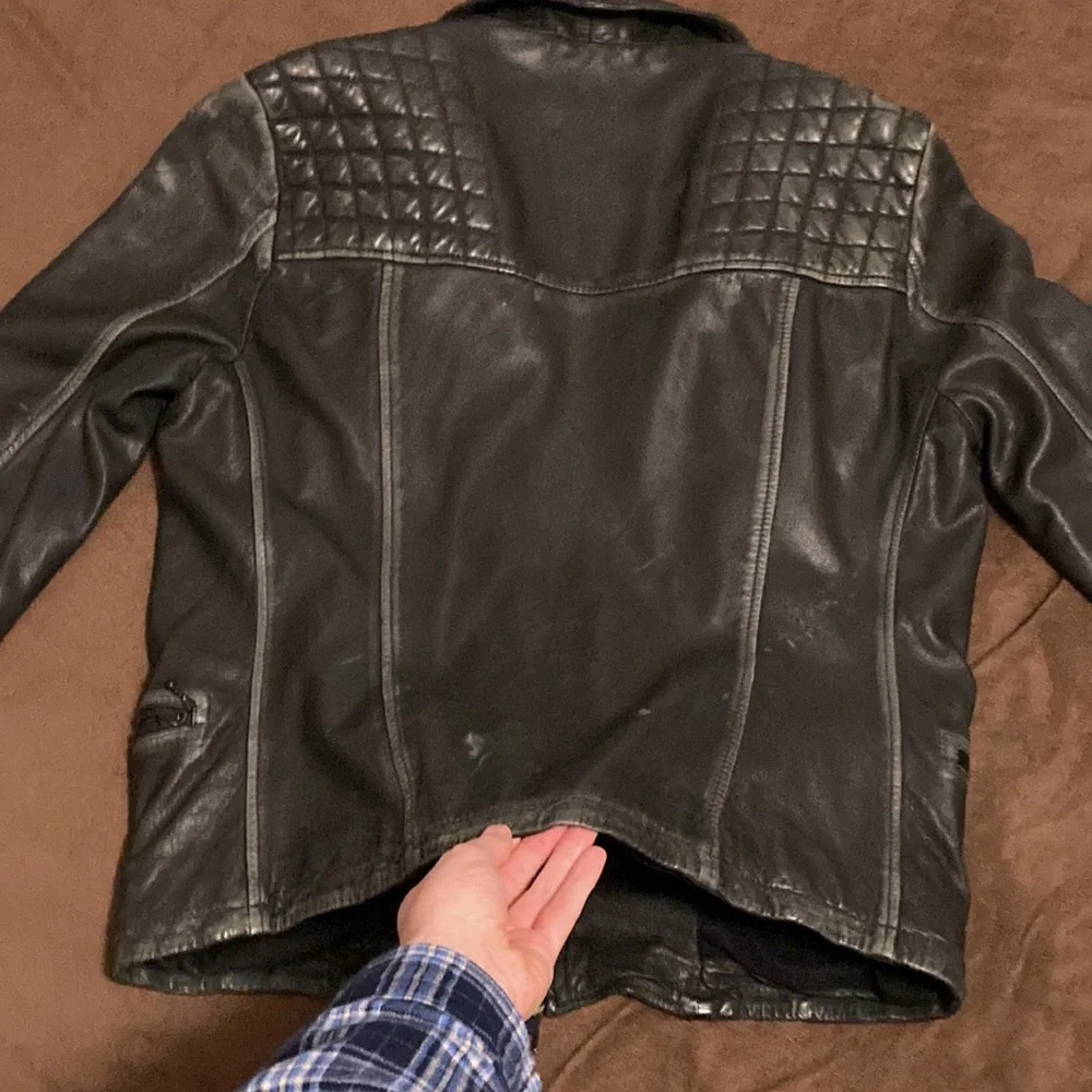 All Saints Black Leather Jacket - Picture 15 of 16